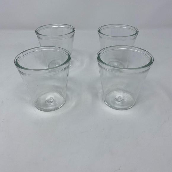 Set of 4 Clear Mini Glass Jars/Tumblers - Picture 1 of 5
